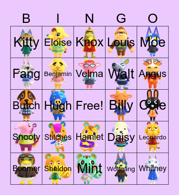 Lil Kayla’s New Years Eve Bingo Card