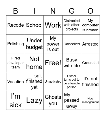 Roblox dev excuses Bingo Card