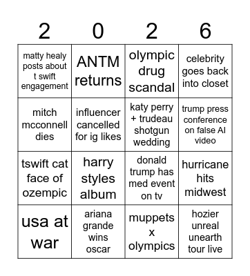 2026 BINGO Card