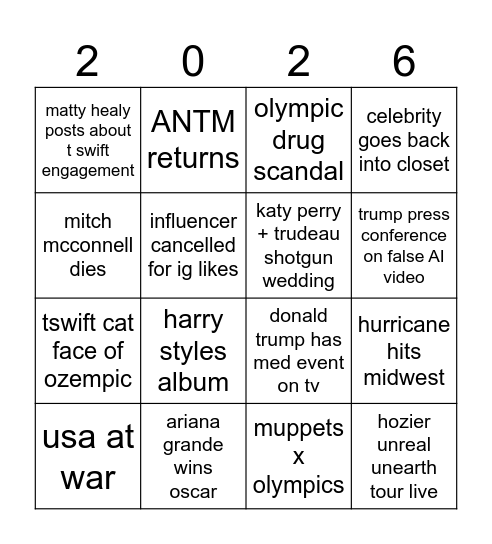 2026 BINGO Card