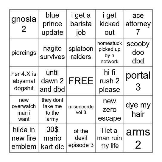 myko 2026 bingo Card