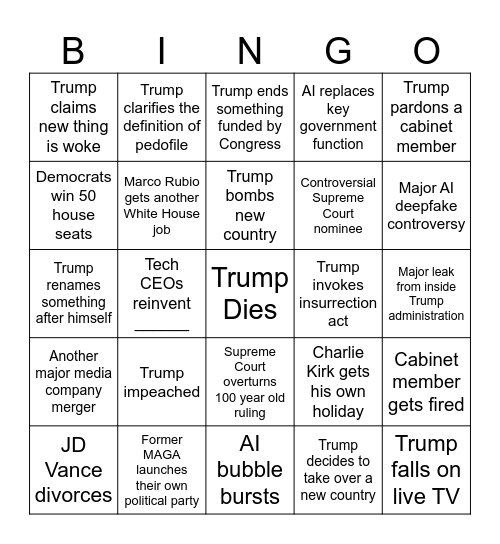 2026 Bingo Card