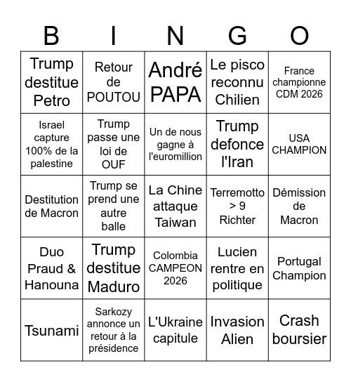 Memes bingo Card
