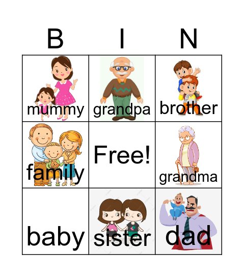 Family Bingo Card