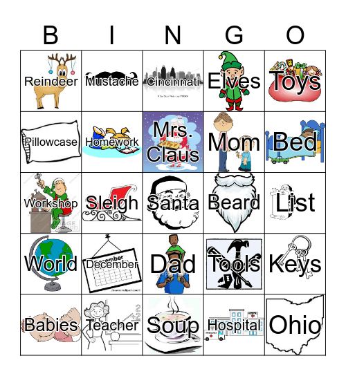 Boys Bingo Card