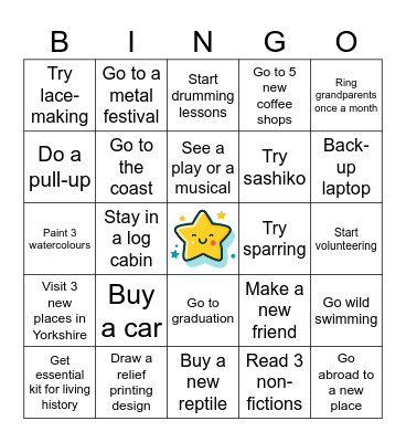 Anhel's 2026 Bingo Card