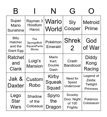 Retro Bingo Card