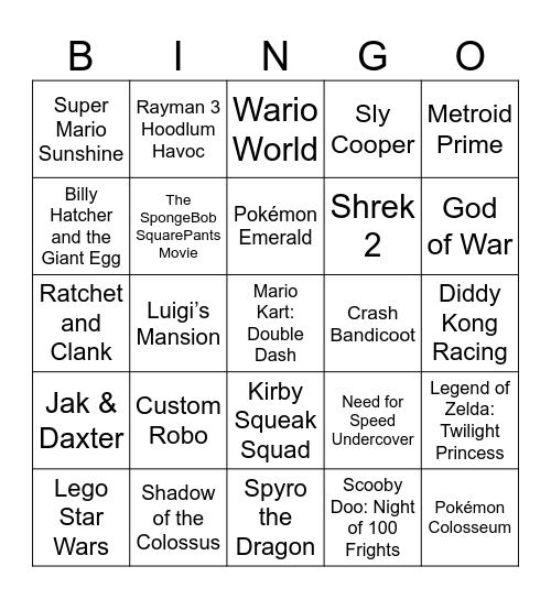 Retro Bingo Card
