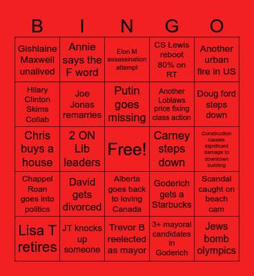 ELB 2026 Bingo Card