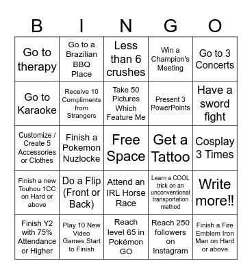 2026 - YEAR OF THE HORSE Bingo Card