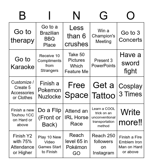 2026 - YEAR OF THE HORSE Bingo Card