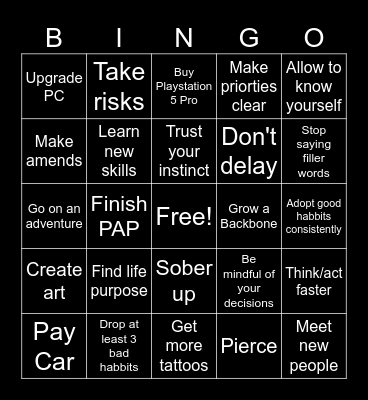 2026 Bingo Card