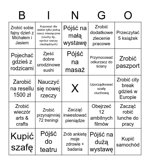 BINGO na 2026 rok Bingo Card