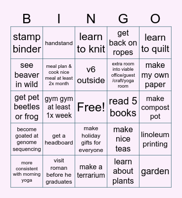2026 Bingo Card