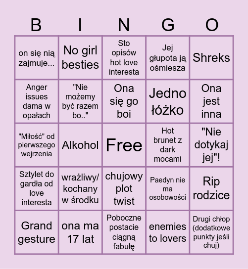 Bezsilna Bingo Card