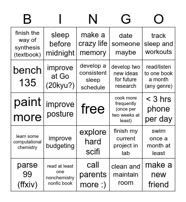 2026 bongo Bingo Card