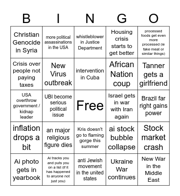 v Bingo Card