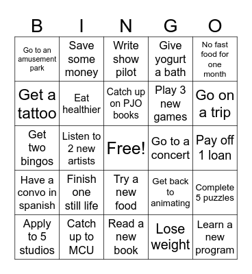 Max 2026! Bingo Card