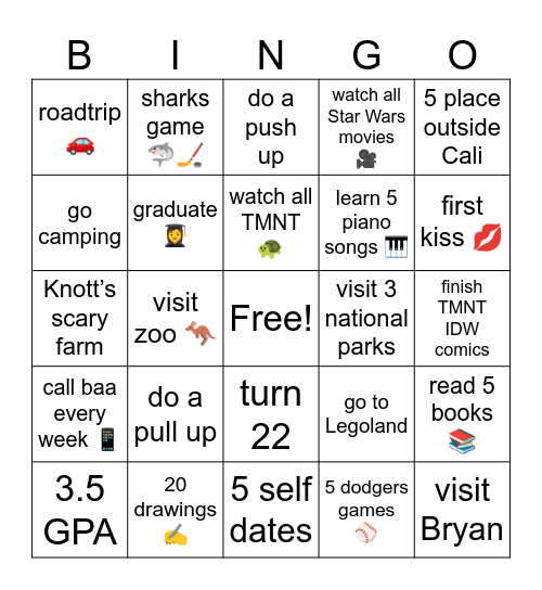 2026 BINGO Card