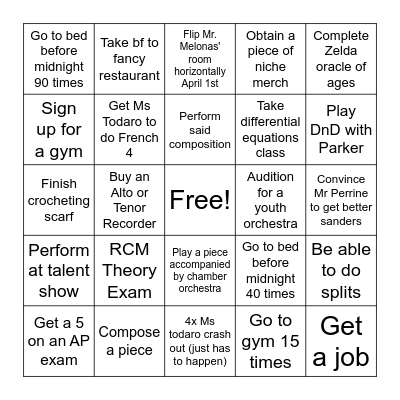 New Years' Bingo 2026 Bingo Card