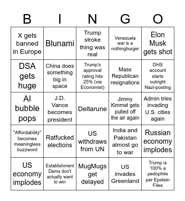2026 Bingo Card