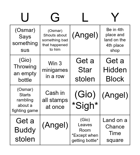 Mateo's Card Bingo Card