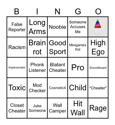 2026 Gorilla Tag BINGO! Bingo Card