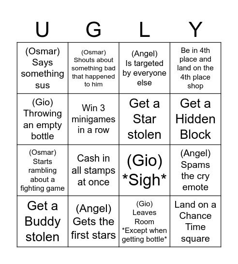 Mateo's Card Bingo Card
