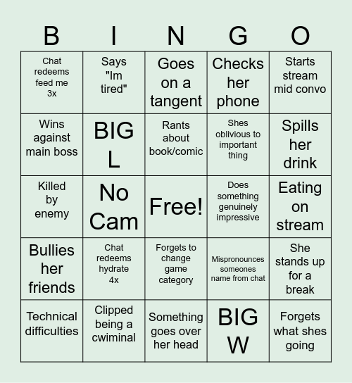 YumYums 2026 Bingo Card