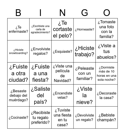 Card Maker Bingo Card