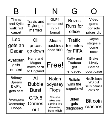A&G Bingo 2026 Bingo Card