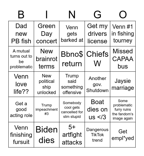 2026 bingo Card