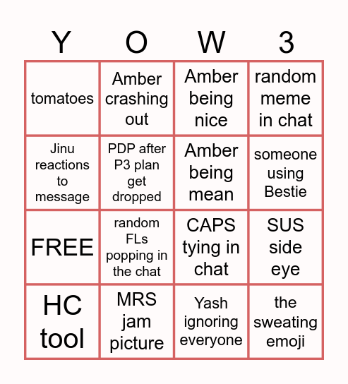 BINGO NIGHT Bingo Card