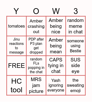BINGO NIGHT Bingo Card