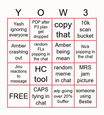 BINGO NIGHT Bingo Card