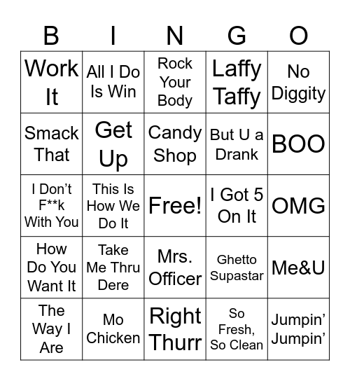 Cover-All Bingo Card