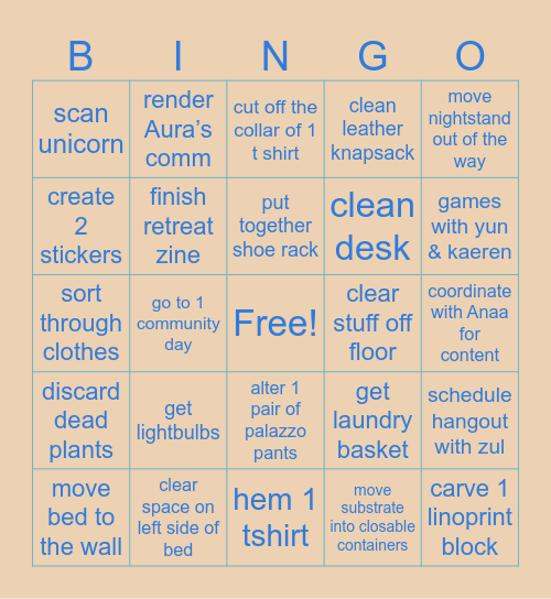 january 2026 bingo Card
