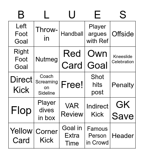 Bluegrass Blues Bingo Card