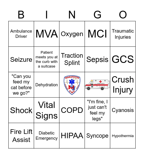 EMS Bingo Card