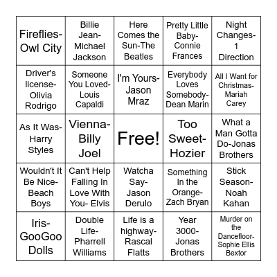 Mingo 2026 Bingo Card