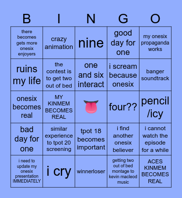 tpot 21 Bingo Card