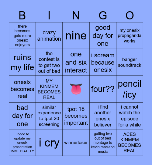 tpot 21 Bingo Card