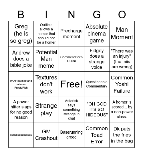 NCAASL Bingo Card