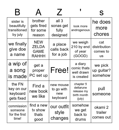 B-B-B-BINGOO Bingo Card