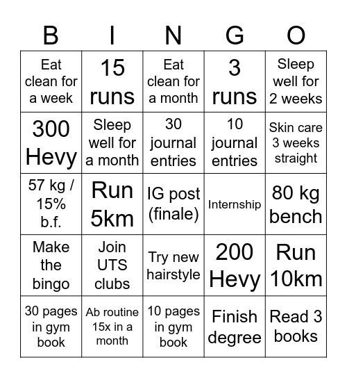 Shaman's 2026 Bingo Card