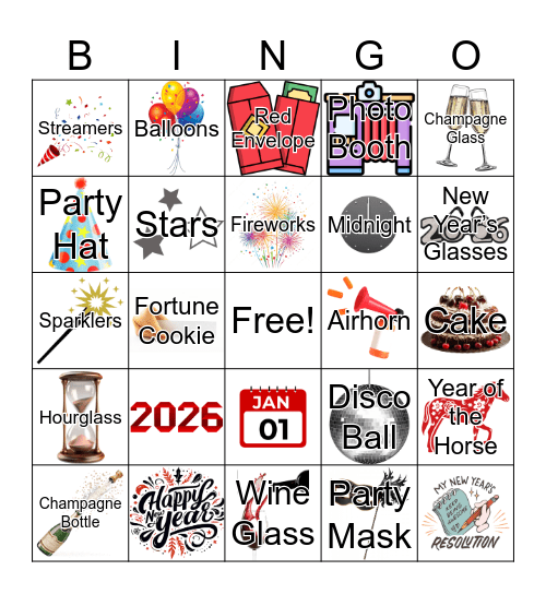 D&A 2026 New Year’s Bingo Card