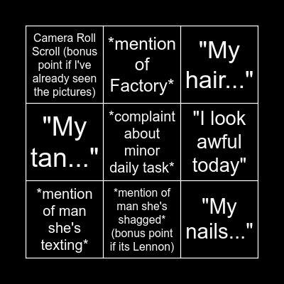 Eloise Rant Bingo! Bingo Card