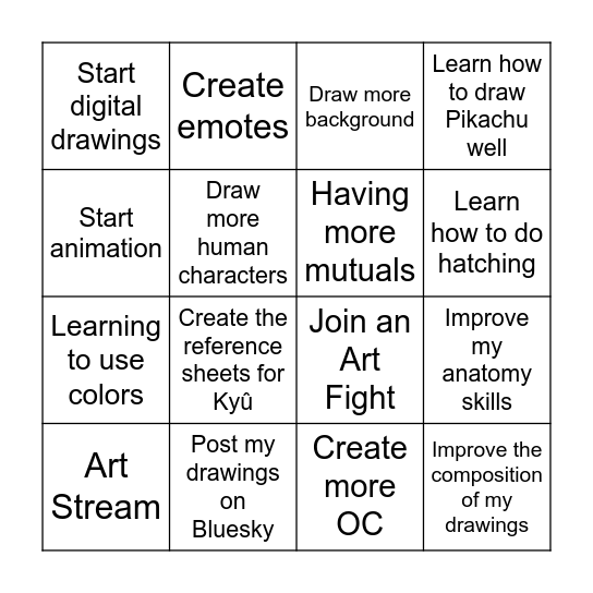 Bingo 2025 Bingo Card