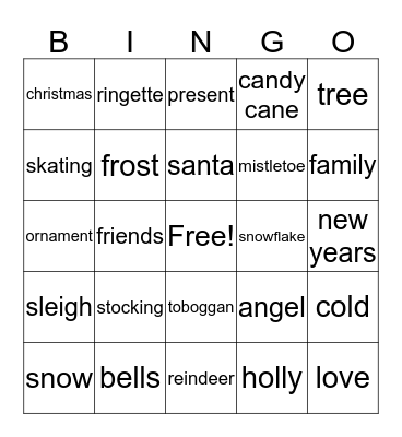 Christmas Bingo Card