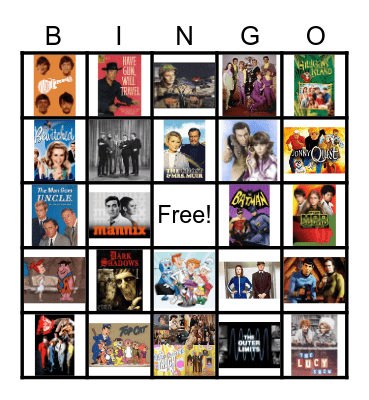 60's TV shows Bingo Card